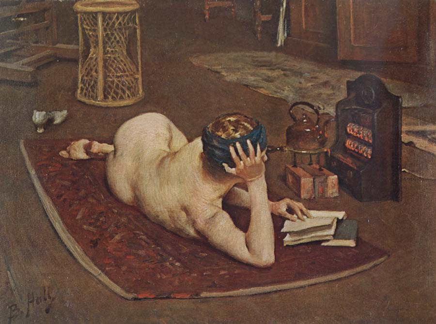 Bernard Hall Nude Reading at studio fire